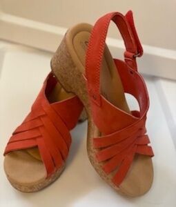 Clarks Collection Woven Leather Wedges - Giselle Glow